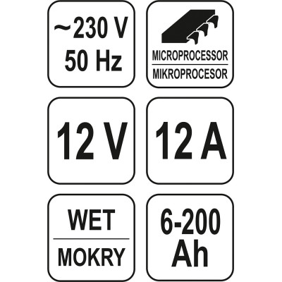 Nabíječka 12A 12V procesor