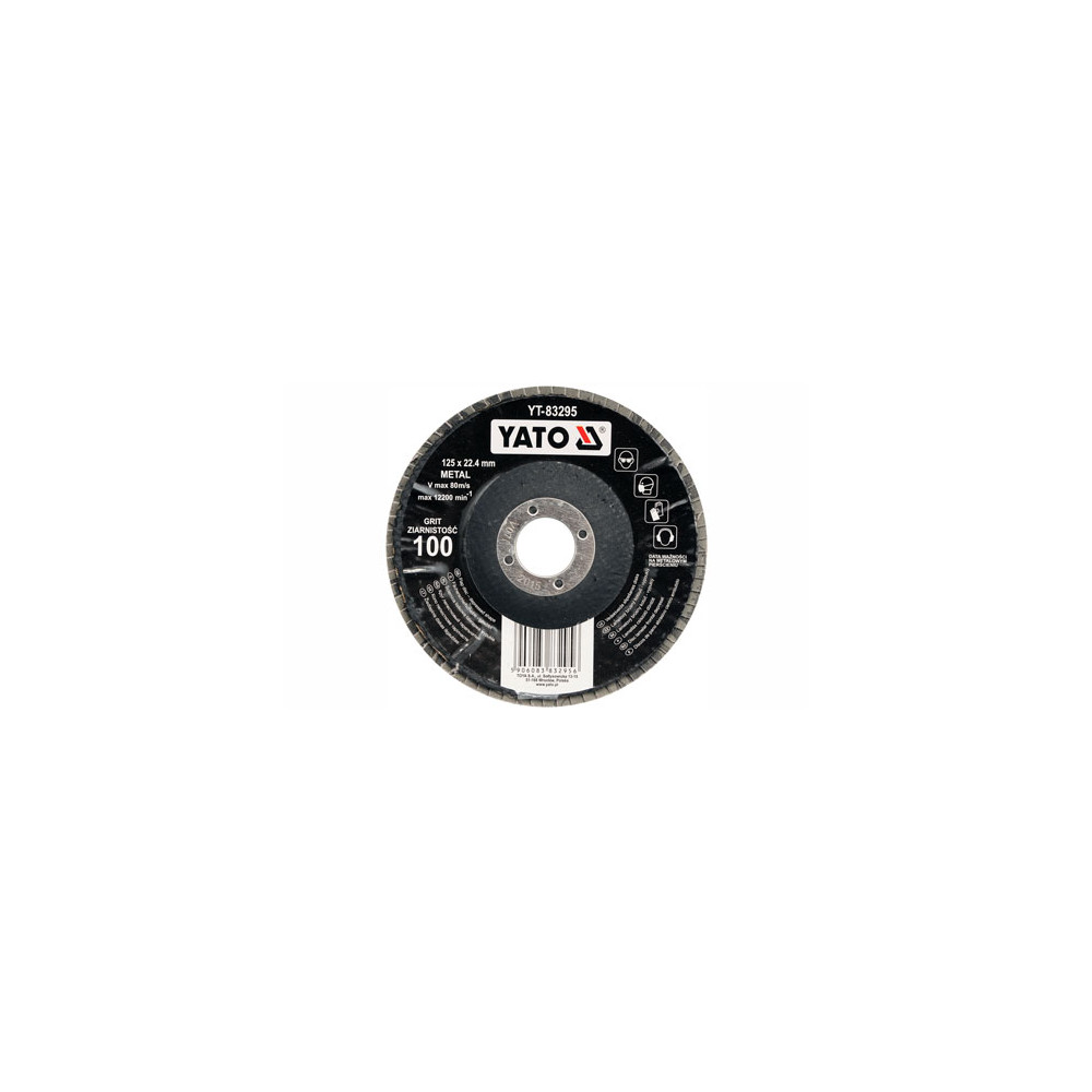 Kotouč lamelový korundový 125 x 22,2 mm vypouklý brusný P100