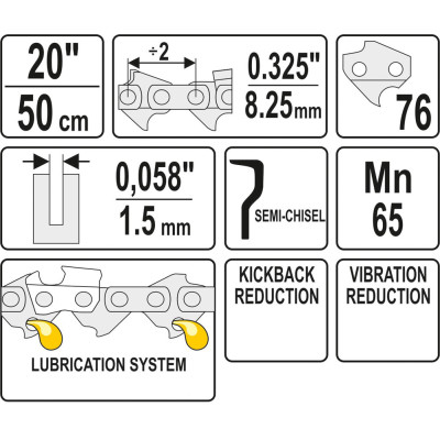 Řetěz na motorovou pilu 20" 0,325