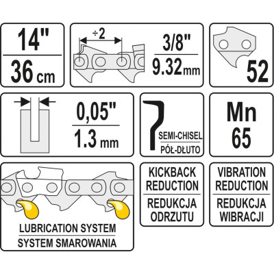 Řetěz na motorovou pilu 14" 3/8"