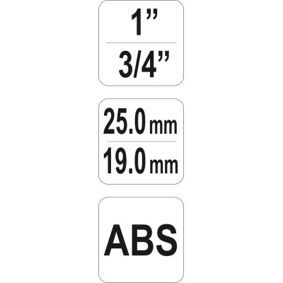 Rychlospojka hadicová třístranná s 2 uzávěry, ABS