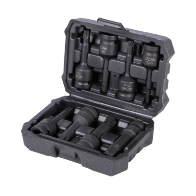 Sada vnějších nástrčných klíčů TORX 1/2", 8 ks - HT206201