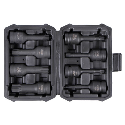 Sada vnějších nástrčných klíčů TORX 1/2", 8 ks - HT206201