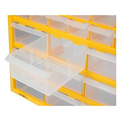 Organizér se zásobníky, 39 zásuvek, 475 x 380 x 160 mm