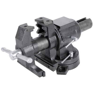 Dílenský svěrák s otočným tělem a základnou, 125 mm - HT300155