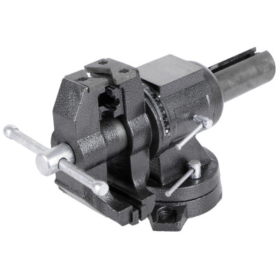 Dílenský svěrák s otočným tělem a základnou, 125 mm - HT300155