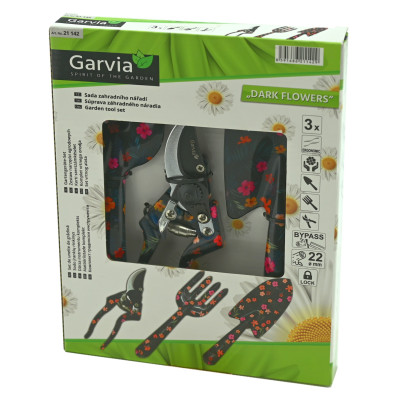 Sada zahradního nářadí 3ks Dark Flowers