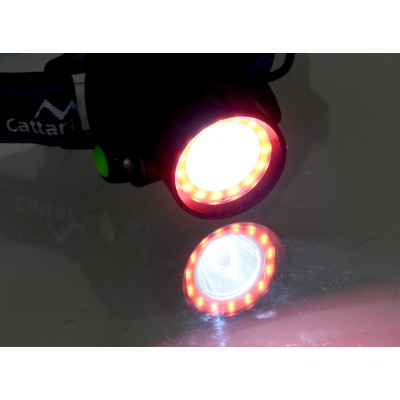 Čelovka LED 400lm (1x XM-L+15x SMD)