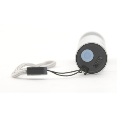 Svietidlo vreckový LED 120lm ZOOM nabíjací SILVER