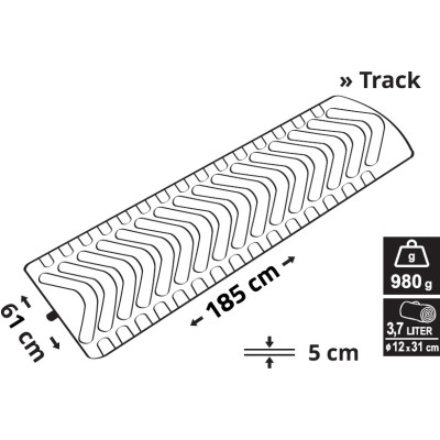 Karimatka nafukovacia TRACK 185x61cm modrá