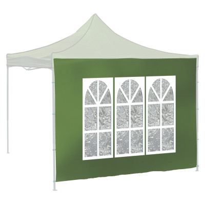 Bočnice pre párty stan WINDOW 2x3m 420D zelená WATERPROOF