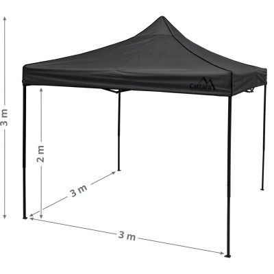 Párty stan nožnicový 3x3m šedý WATERPROOF