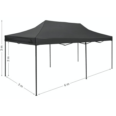 Párty stan nožnicový 3x6m šedý WATERPROOF