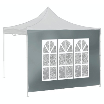 Bočnice pre párty stan WINDOW 2x3m 420D šedá WATERPROOF