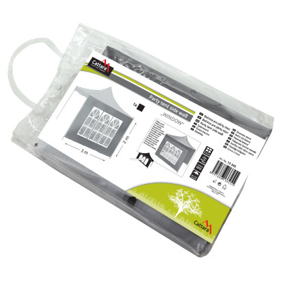 Bočnice pre párty stan WINDOW 2x3m 420D šedá WATERPROOF