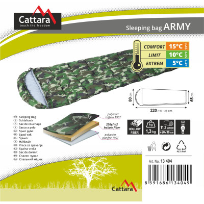 Spací vak dekový ARMY 5°C
