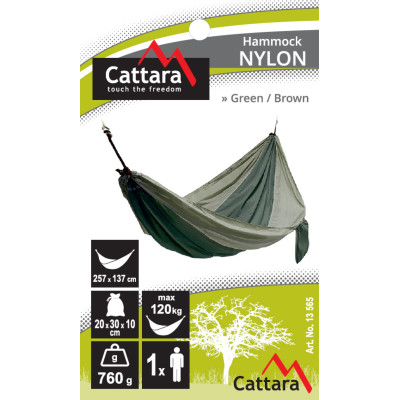 Hojdacia sieť NYLON 275x137cm zeleno-hnedá