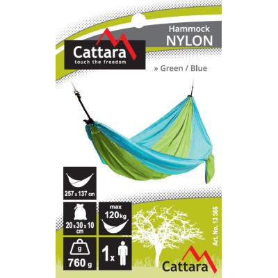Hojdacia sieť NYLON 275x137cm zeleno-modrá