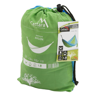 Hojdacia sieť NYLON 275x137cm zeleno-modrá