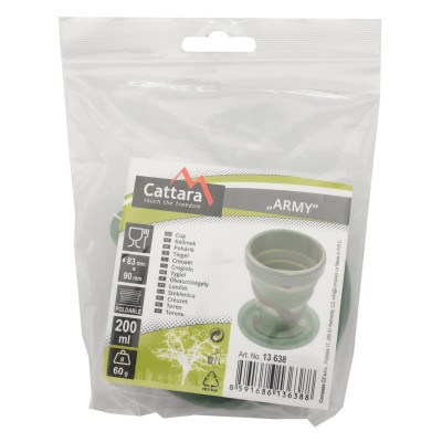 Silikónový skladací kelímok ARMY 200ml