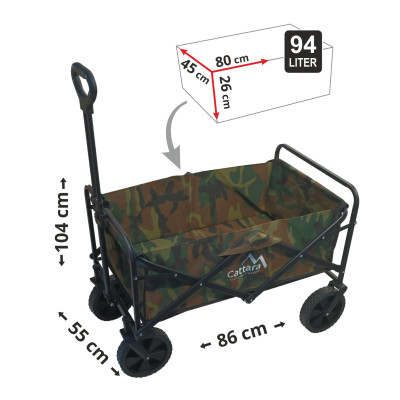Kempingový vozík skladací TROGIR ARMY