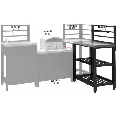 Modul stůl TORINO 4 pro venkovní kuchyň 80x47x123cm