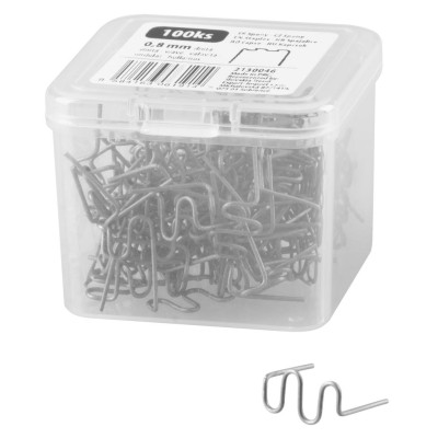Strend Pro - Spona pro svářečku plastů, vlna, 0,8 mm - 100 ks