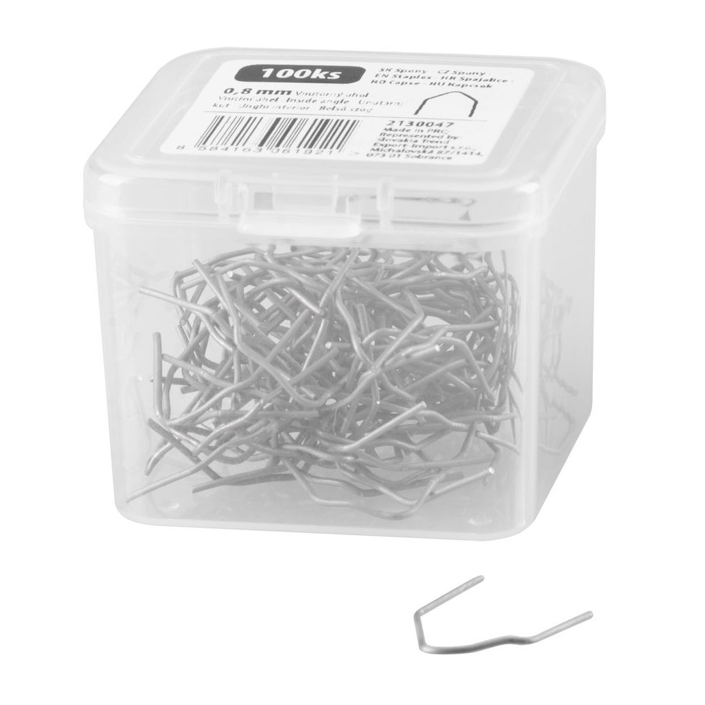 Strend Pro - Spona pro svářečku plastů, vnitřní úhel, 0,8 mm - 100 ks
