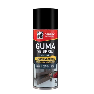 DEBBEX - Guma ve spreji 400ml - černá