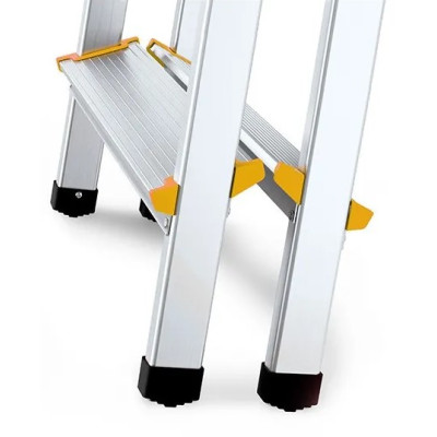 Hliníkové štafle oboustranné, 2x6 stupňů, 2,83 m, max. zátěž 150 kg