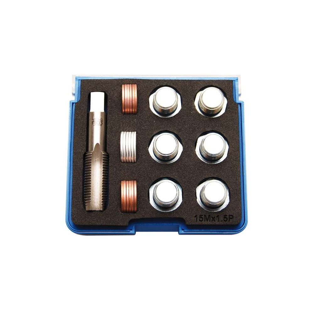 Sada na opravu závitů olejových van M15 x 1,5 mm BGS100157 (25 dílů)