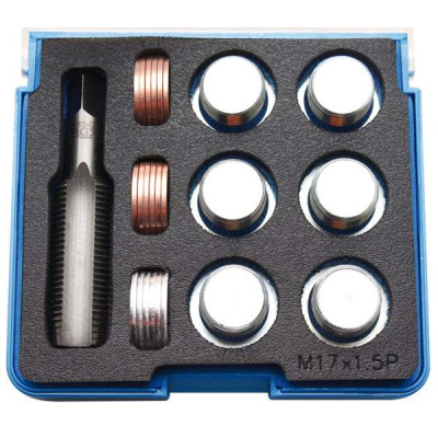 Súprava na opravu závitov olejových vaní M17 x 1,5 mm BGS100158 (25 dielov)