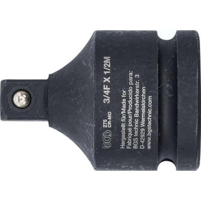 Adaptér 1/2" BGS100275 pro vnitřní 3/4", tvrzený