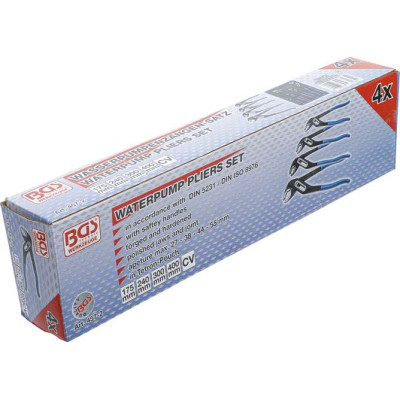 Prestaviteľné kliešte Siko 175-240-300-400 mm BGS100457-2 Sada 4 diely v taške