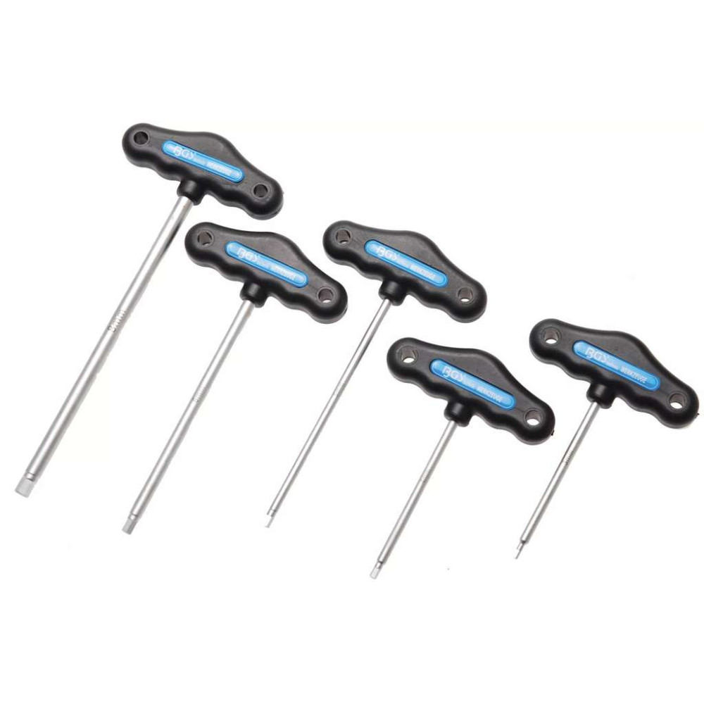 Zástrčné kľúče inbus 3 ÷ 8 mm s T-rukoväťou BGS100773.