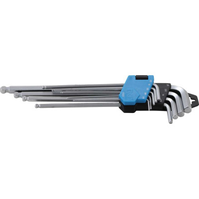 Zástrčné klíče inbus 1/16" ÷ 3/8" BGS100799 palcové s koulí. Sada 9 dílů