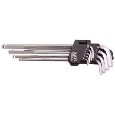 Zástrčné klíče inbus 1/16" ÷ 3/8" BGS100799 palcové s koulí. Sada 9 dílů