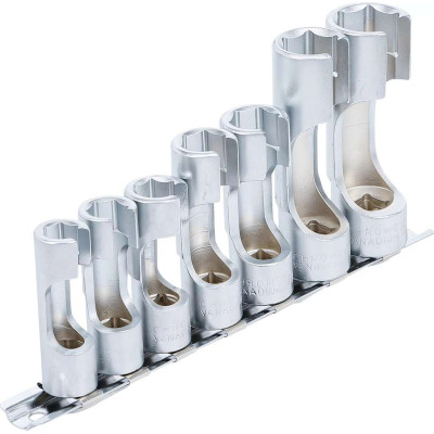 Nástrčné hlavice 3/8" BGS101105 10 ÷ 19 mm, otevřené. (Sada 7 dílů)