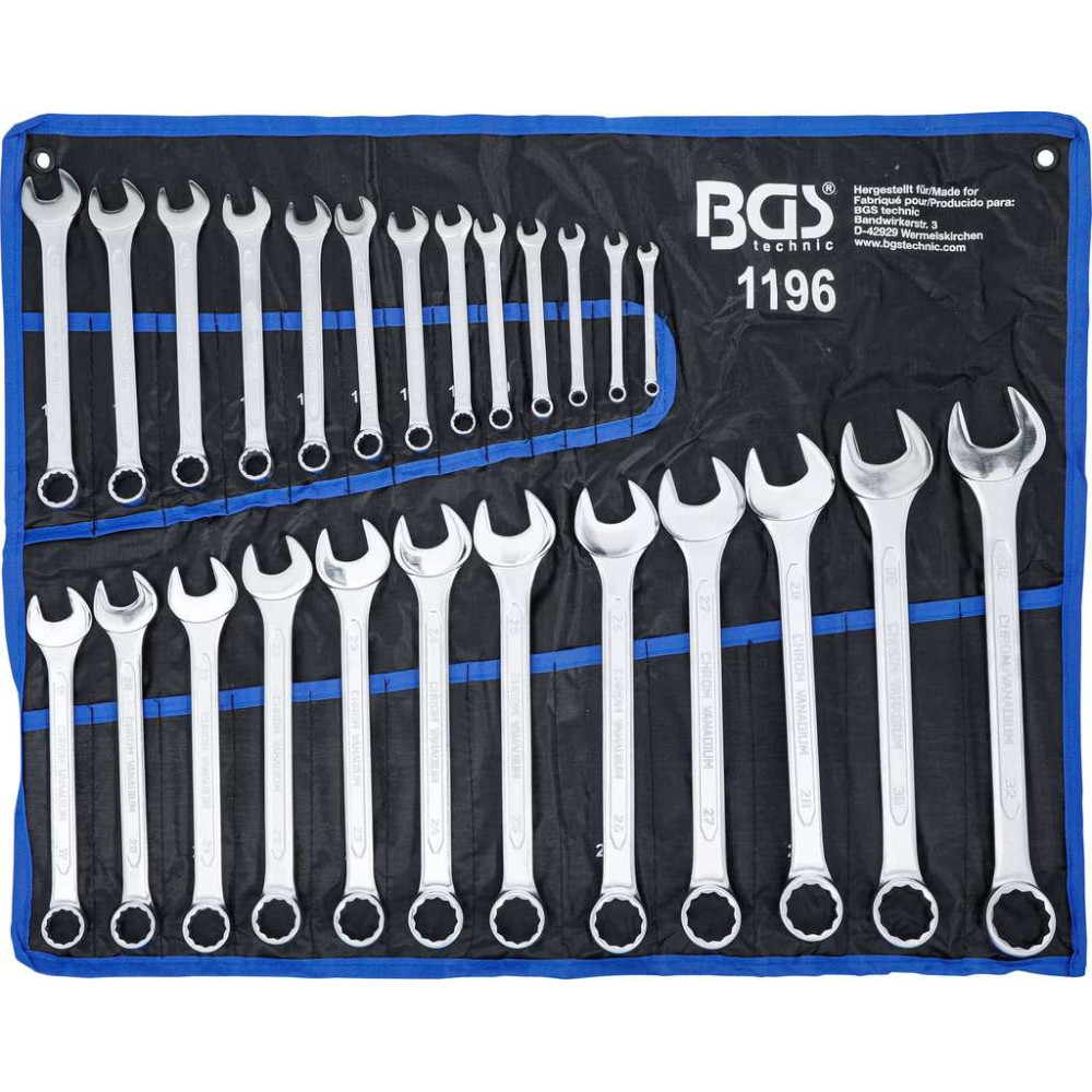 klíče očkoploché 6,0-32,0 mm, sada 25 dílů, BGS 1196 v PV