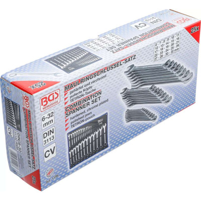 klíče očkoploché 6,0-32,0 mm, sada 25 dílů, BGS 1196 v PV