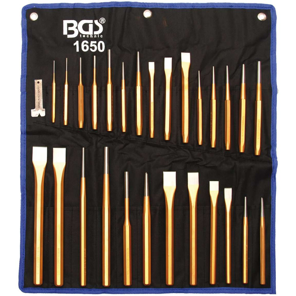 Sekáče, vyrážeče, důlčíky BGS101650 Sada 28 dílů