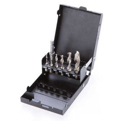Kombinované závitorezné vrtáky HSS-G M3 ÷ M10 BGS101926 Súprava 7 dielov