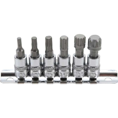 Zástrčné hlavice 1/4" XZN M4 ÷ M12 BGS102162 Sada 6 dielov