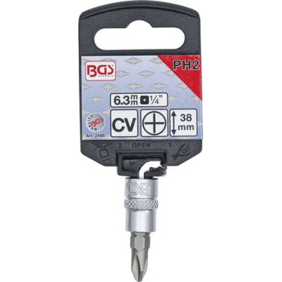 Zástrčná bitová hlavice 1/4" PH 2 BGS102488