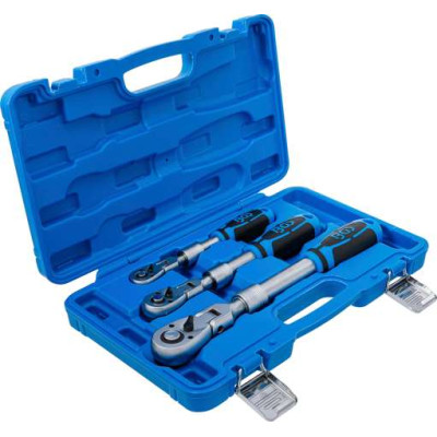 Prepínacie račne 1/4 - 3/8 - 1/2" BGS1025128 teleskopické s kĺbom (Sada 3 diely)
