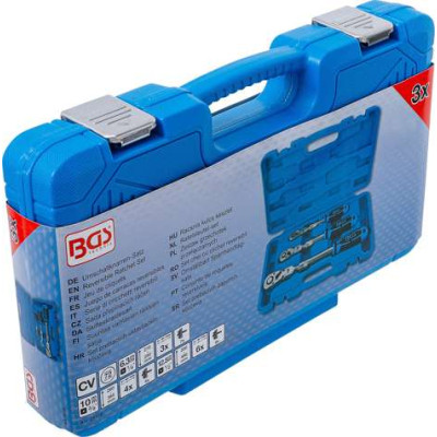 Prepínacie račne 1/4 - 3/8 - 1/2" BGS1025128 teleskopické s kĺbom (Sada 3 diely)