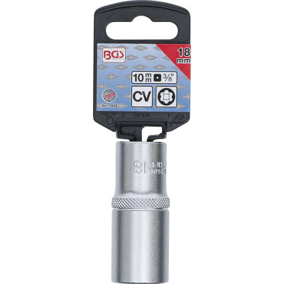 Nástrčná hlavice 3/8" 18 mm BGS102608, prodloužená, Super Lock