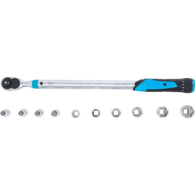 Momentový kľúč 1/2" vrátane hlavíc šesťhran 6 ÷ 27 mm BGS102865 40 ÷ 200 Nm (Sada 11 dielov)