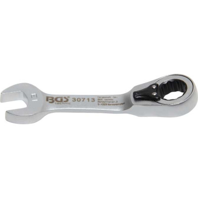 Očkoplochý klíč 13 mm s ráčnou BGS1030713, extra krátký