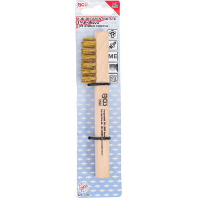 Ruční drátěný kartáč 140 mm BGS103080, na čištění kontaktů, mosazný
